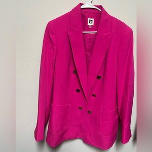 Beautiful bright fuchsia/pink Anne Klein Blazer size XL